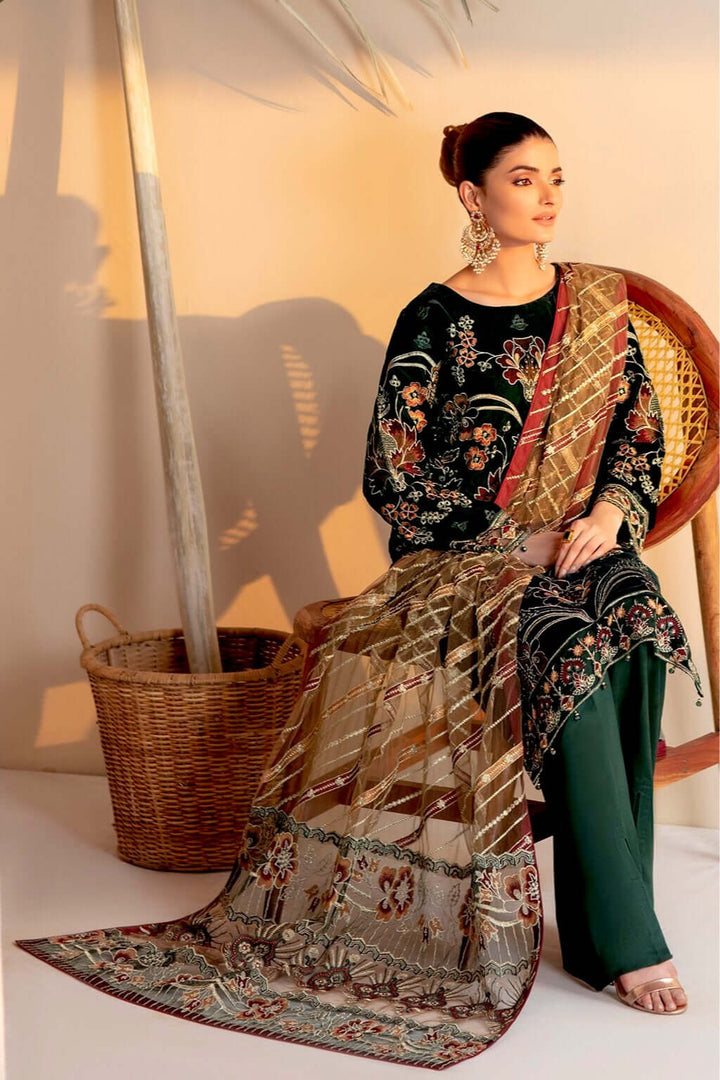 Ramsha Velvet Collection Vol-4 – V-406 Green