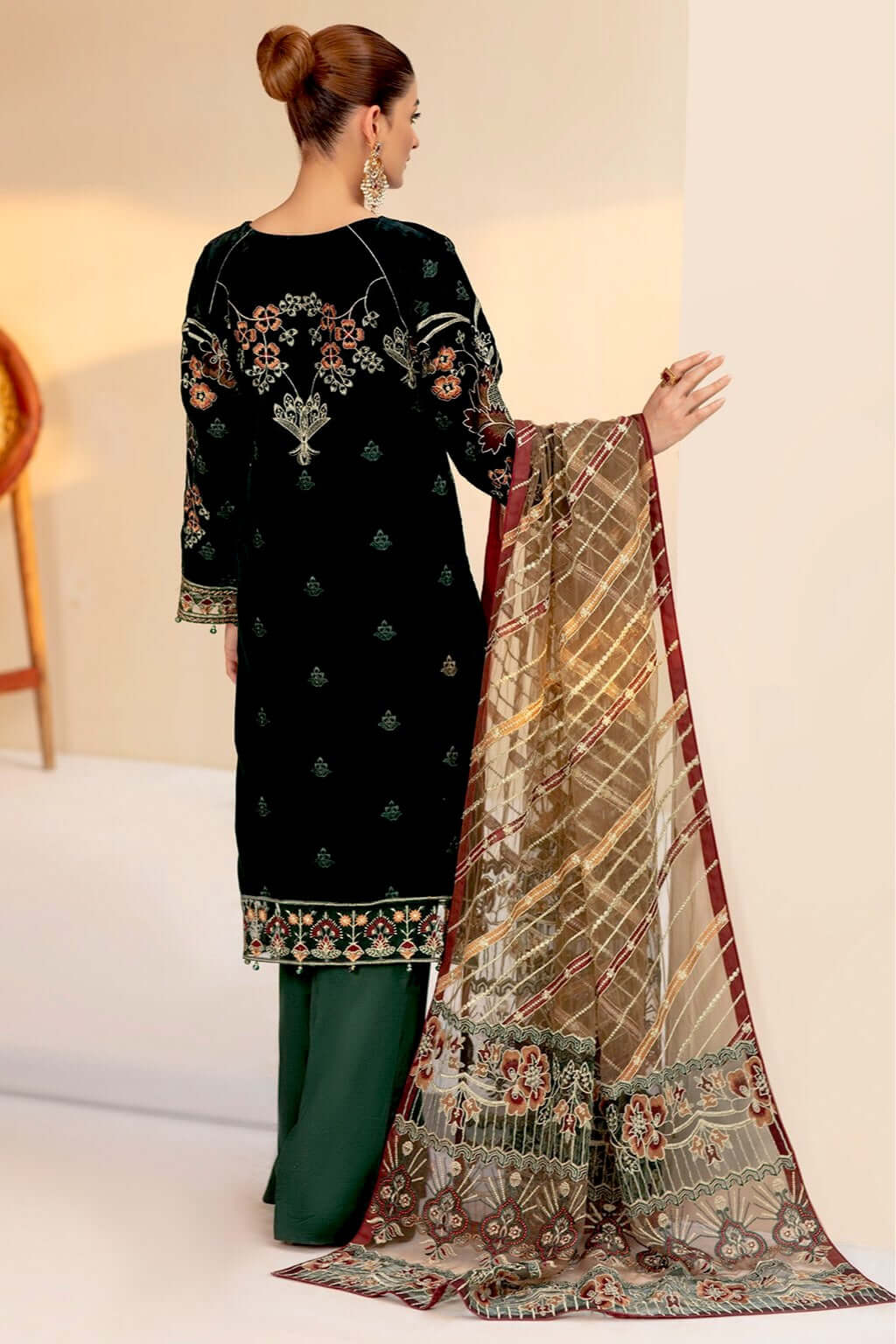 Ramsha Velvet Collection Vol-4 – V-406 Green