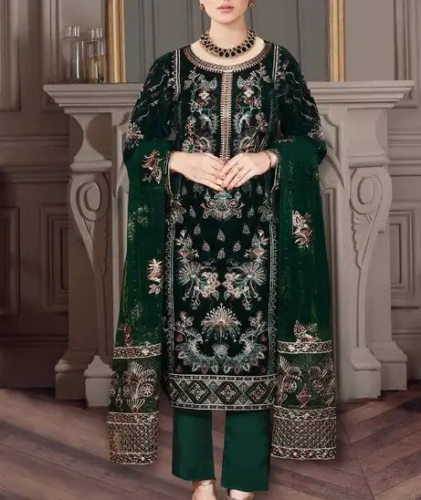 Ramsha Velvet Collection Vol-4 – VD-401 British green