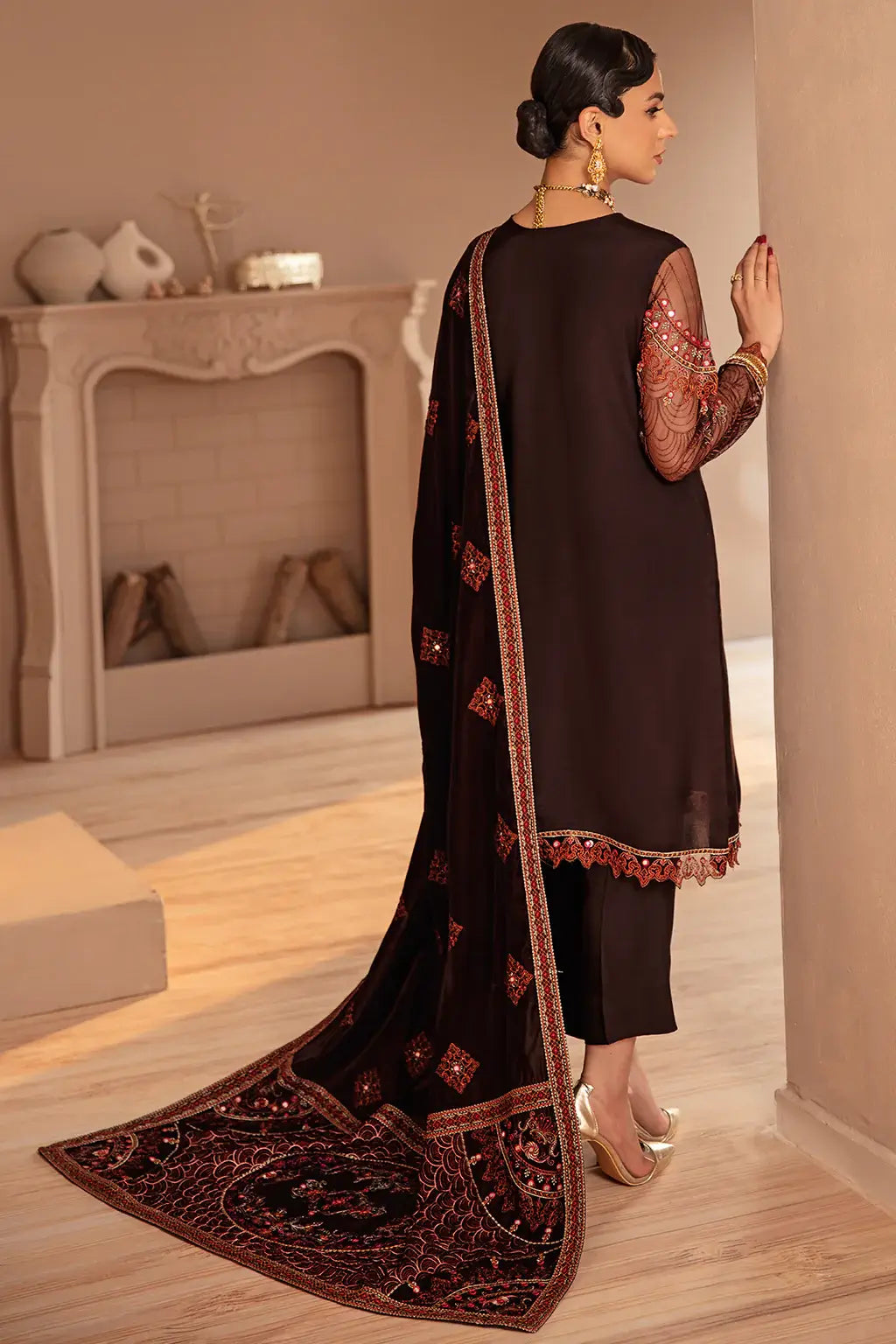Ramsha Velvet Collection Vol-5 – V-507 Maroon