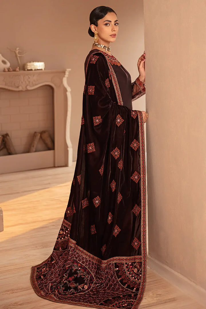 Ramsha Velvet Collection Vol-5 – V-507 Maroon