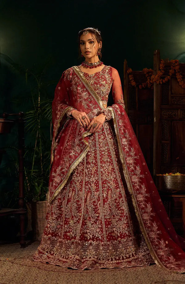 Mehro Maa Ruby Embellished Net Suit