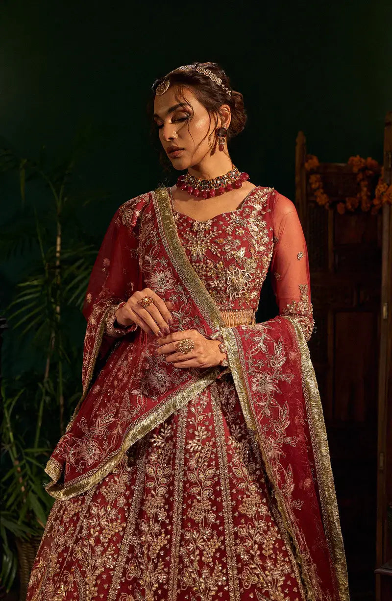 Mehro Maa Ruby Embellished Net Suit