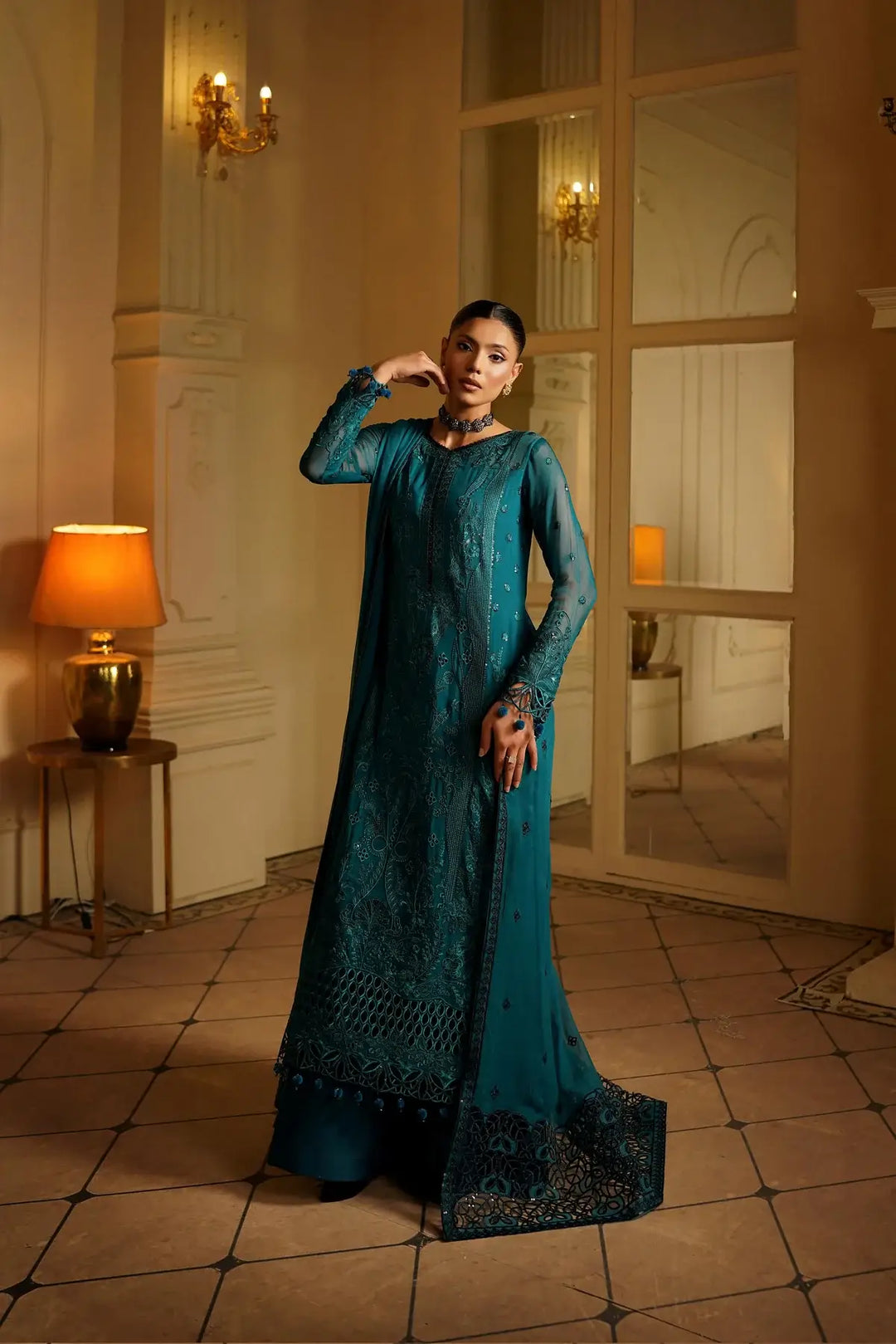 Sanvi Embroidered 3-Piece Unstitched Suit