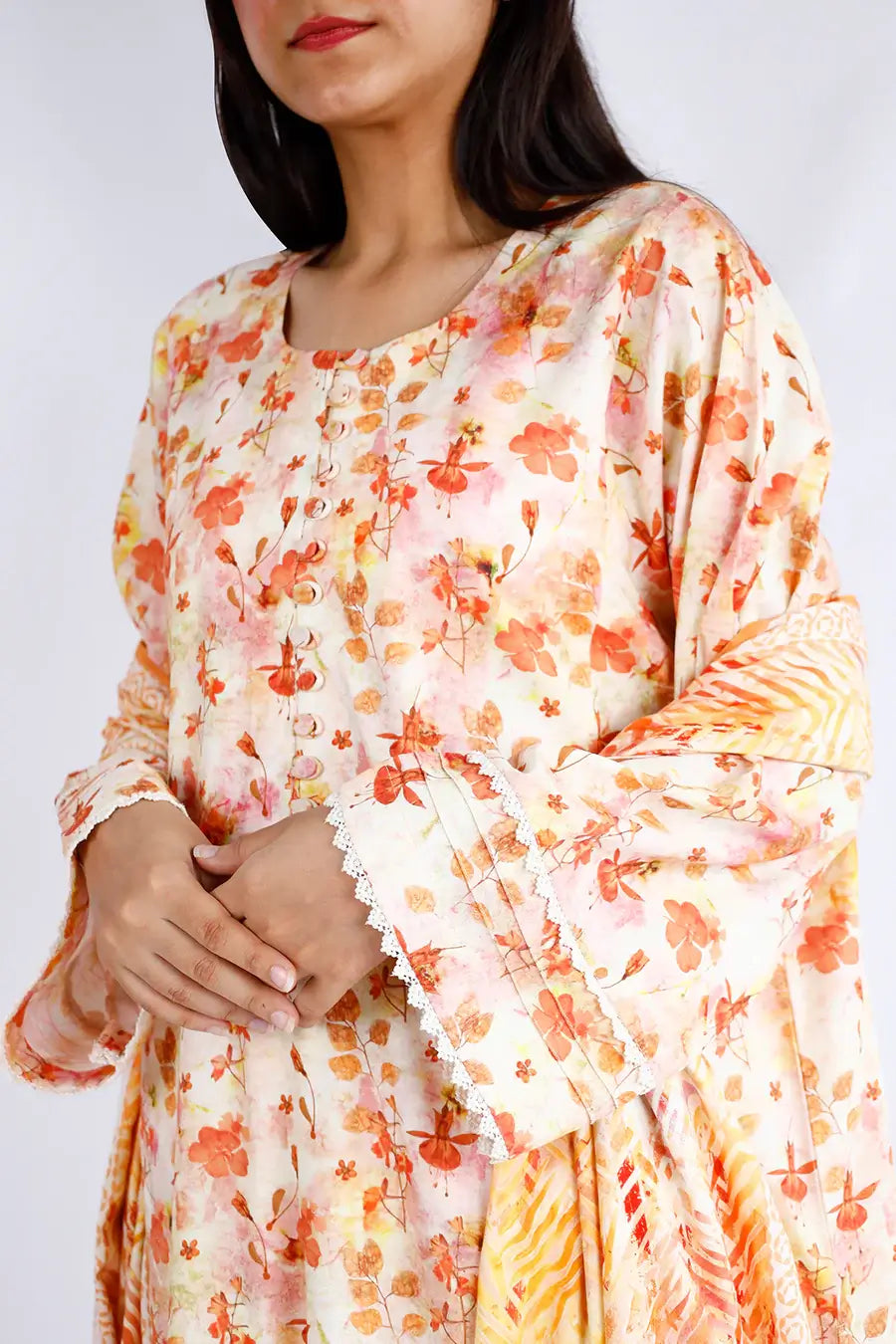Unstitched Printed Arabic Linen 3 Piece U04-24382-07B