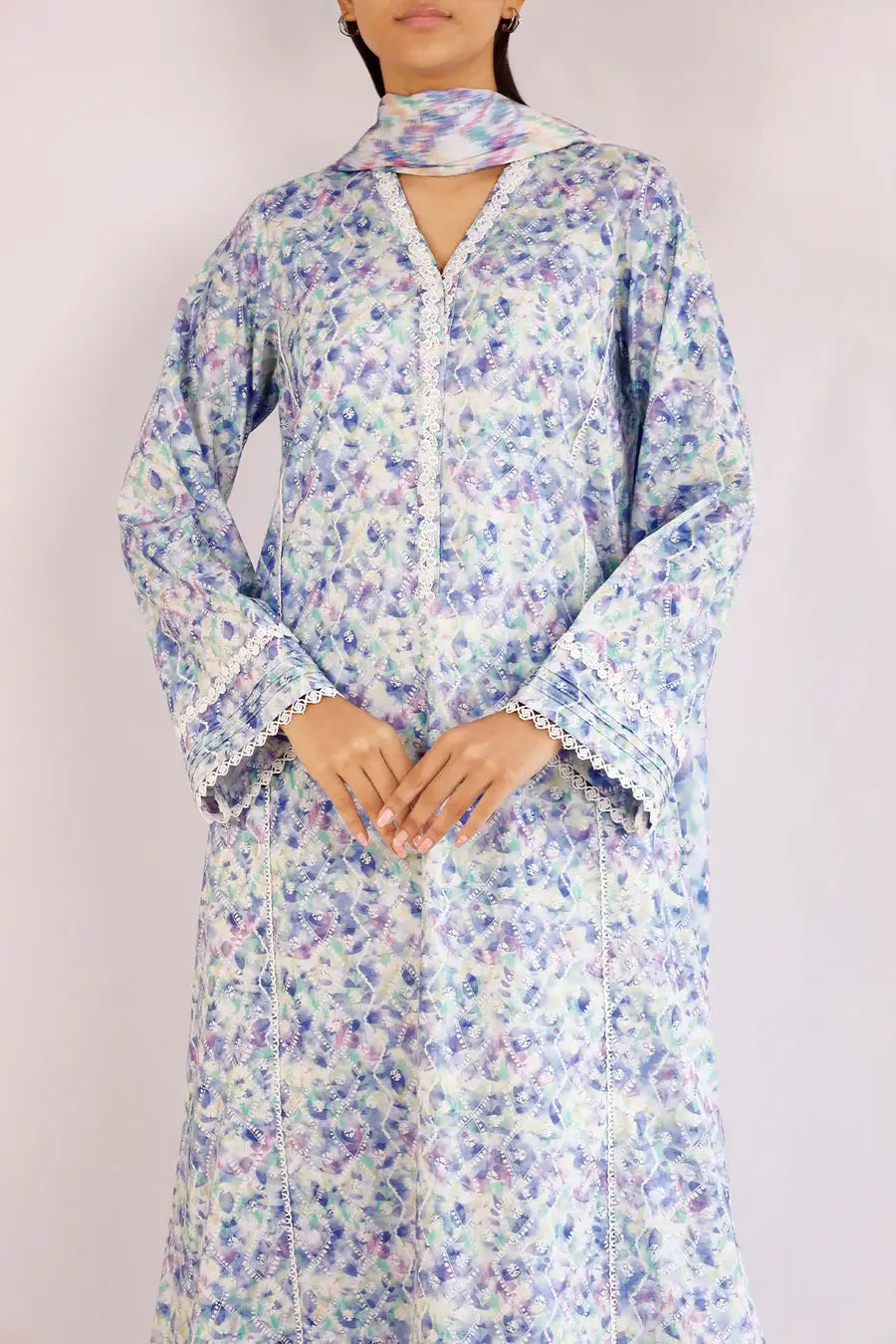 Unstitched Printed Arabic Linen 3 Piece U04-24382-10B