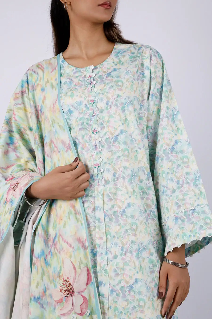Unstitched Printed Arabic Linen 3 Piece U04-24382-10C