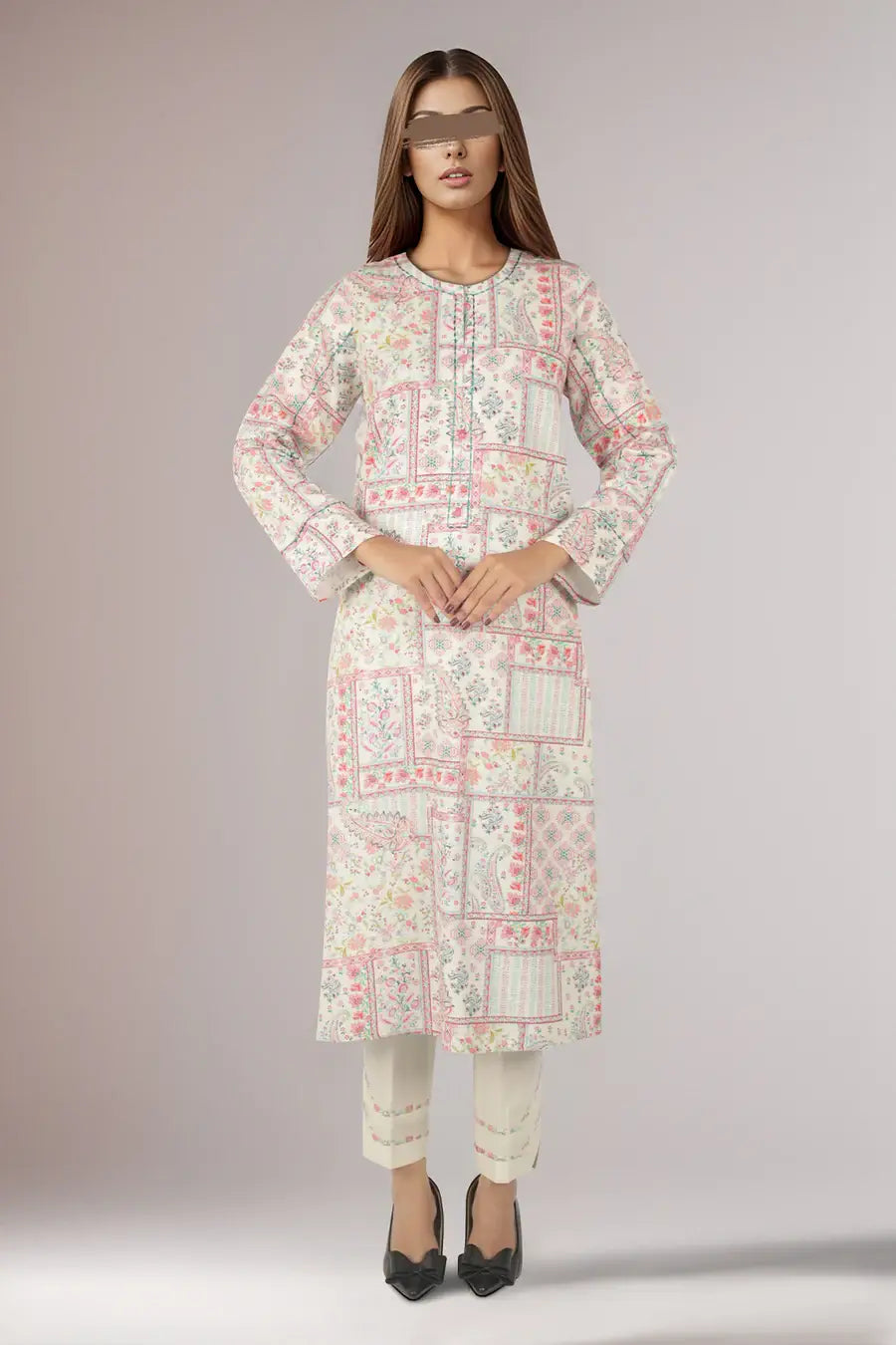 Unstitched Printed Cotton Khaddar 3 Piece U04-24346-10A