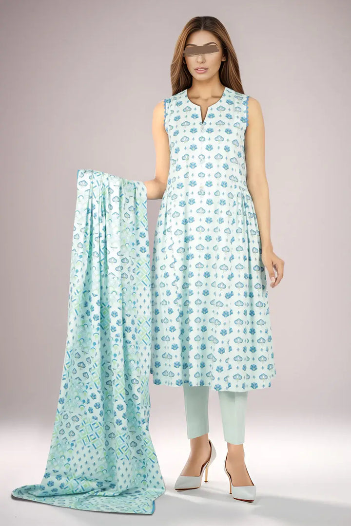 Unstitched Printed Cotton Viscose 3 Piece U01-24319-16B