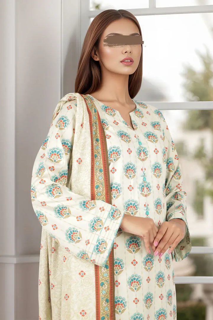 Unstitched Printed Cotton Viscose 3 Piece U01-24319-17A