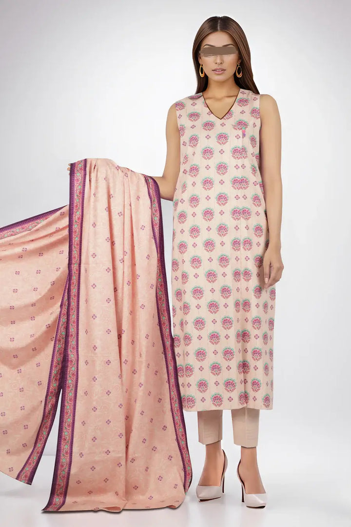 Unstitched Printed Cotton Viscose 3 Piece U01-24319-17B