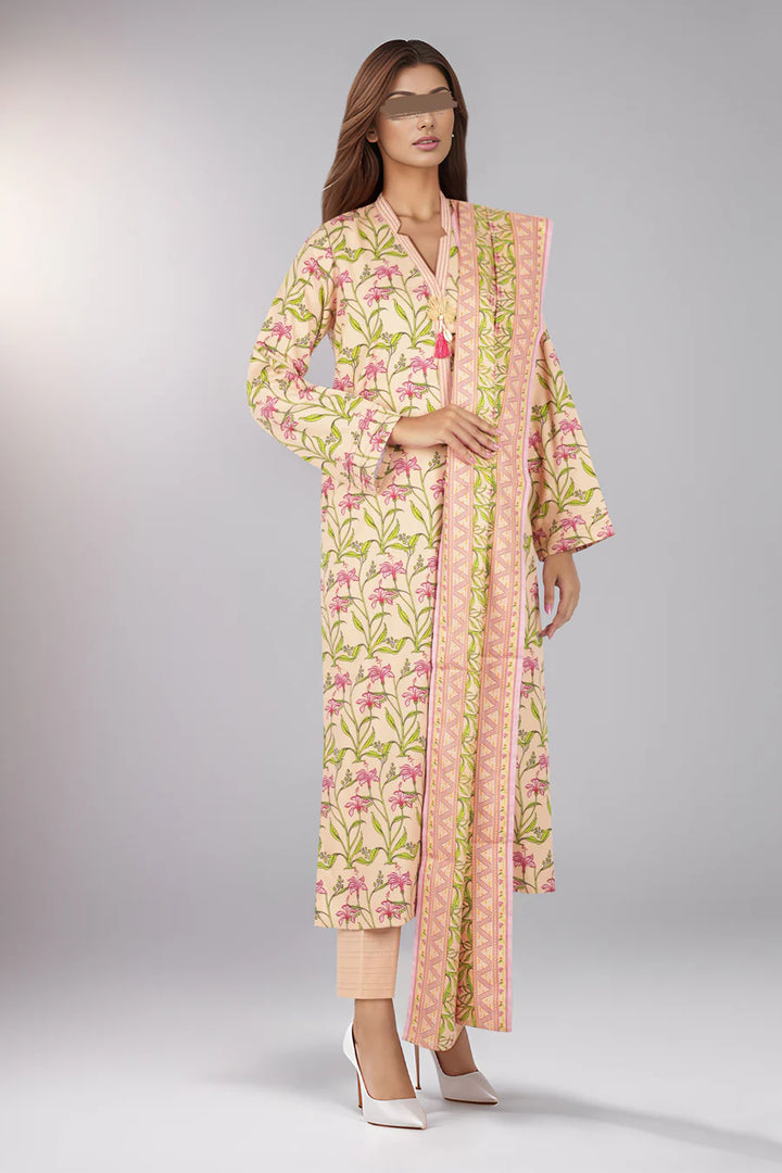 Unstitched Printed Cotton Viscose 3 Piece U01-24319-19A