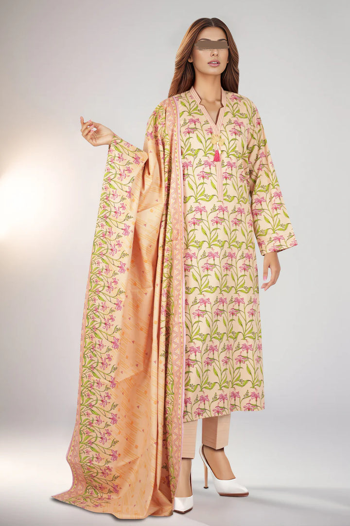 Unstitched Printed Cotton Viscose 3 Piece U01-24319-19A