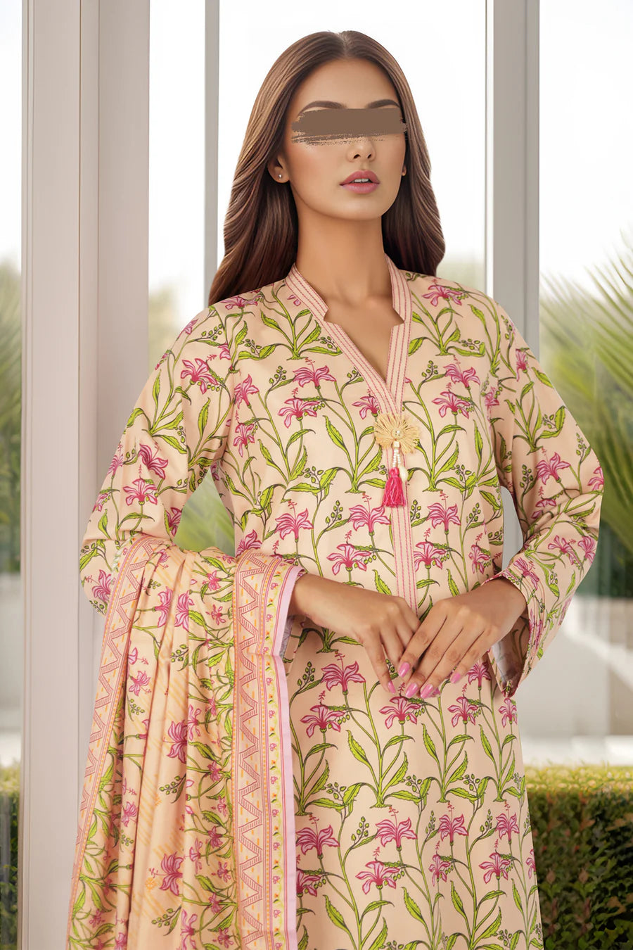 Unstitched Printed Cotton Viscose 3 Piece U01-24319-19A