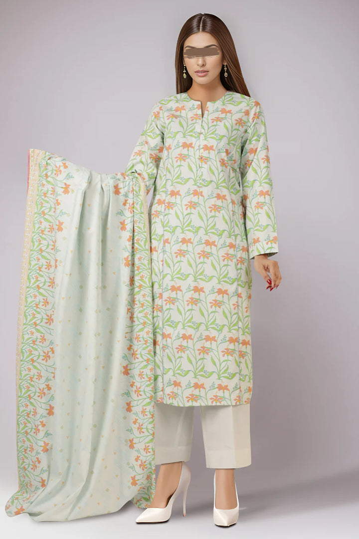 Unstitched Printed Cotton Viscose 3 Piece U01-24319-19B