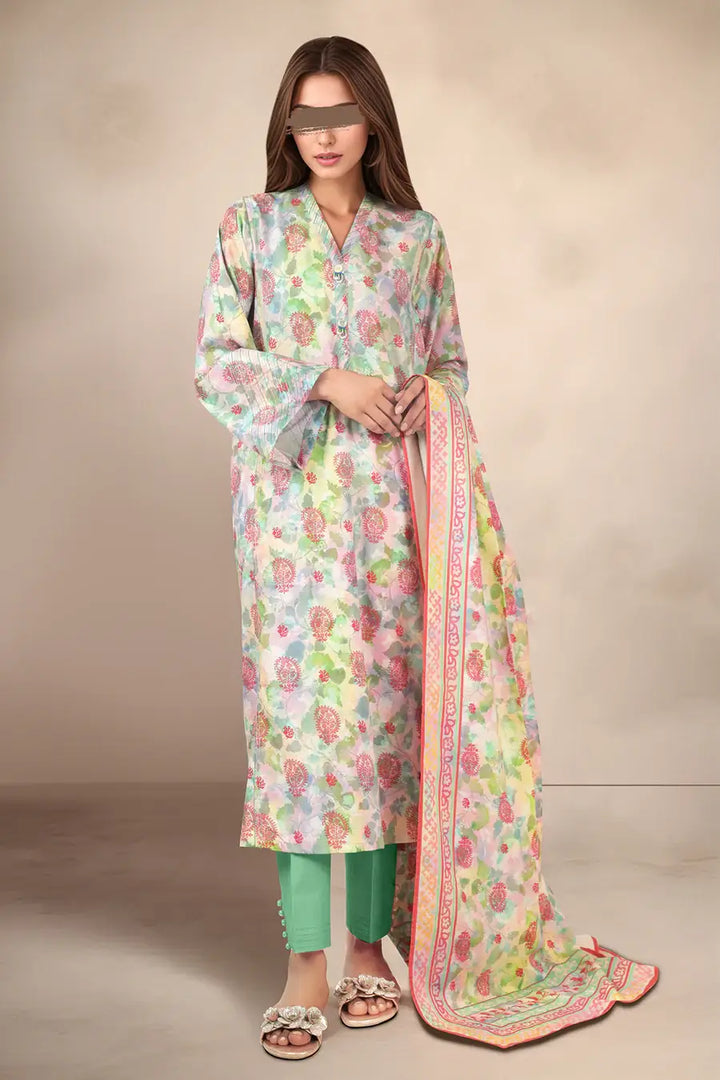 Unstitched Printed Cotton Viscose 3 Piece U04-24382-03C