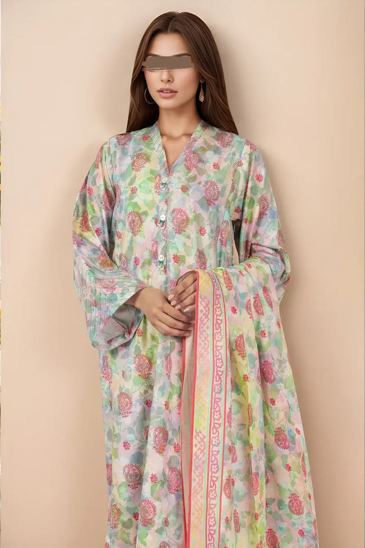 Unstitched Printed Cotton Viscose 3 Piece U04-24382-03C