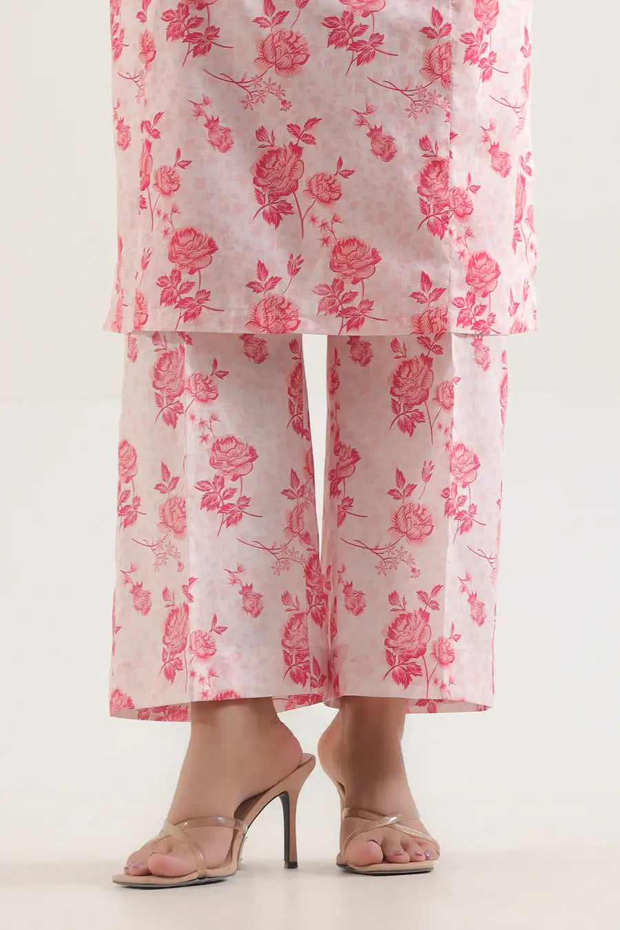 Unstitched Printed Lawn 2 Piece Color Pink (Shirt/Trouser)