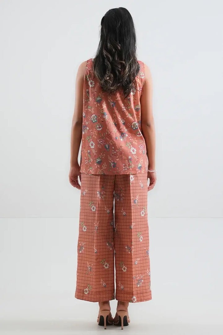 Unstitched Printed Lawn 2 Piece Mocha (Shirt/Trouser)
