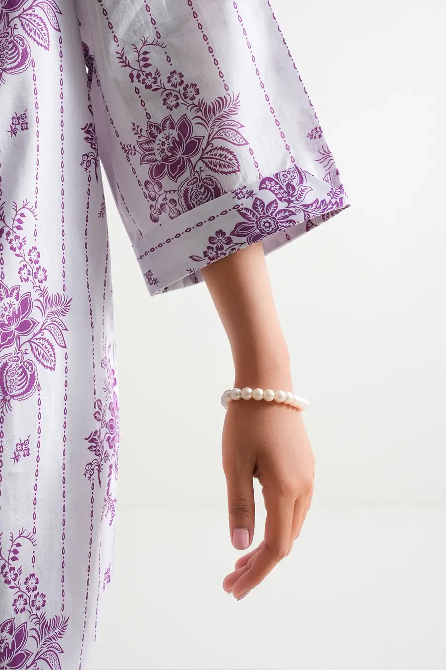 Unstitched Printed Lawn 2 Piece Purple (Shirt/Trouser)