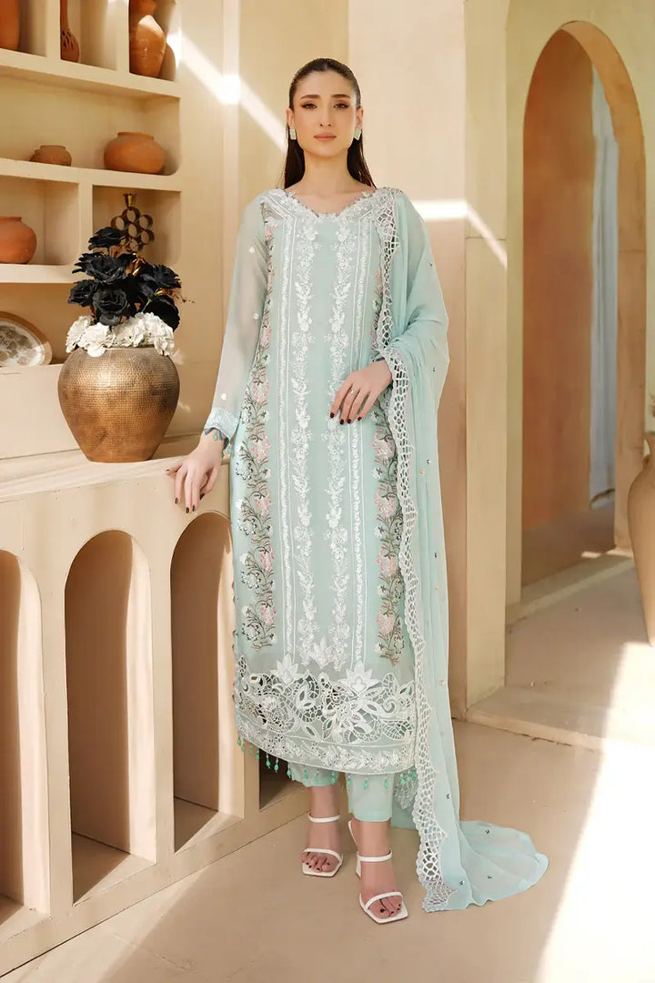 Zara Embroidered 3-Piece Unstitched Suit