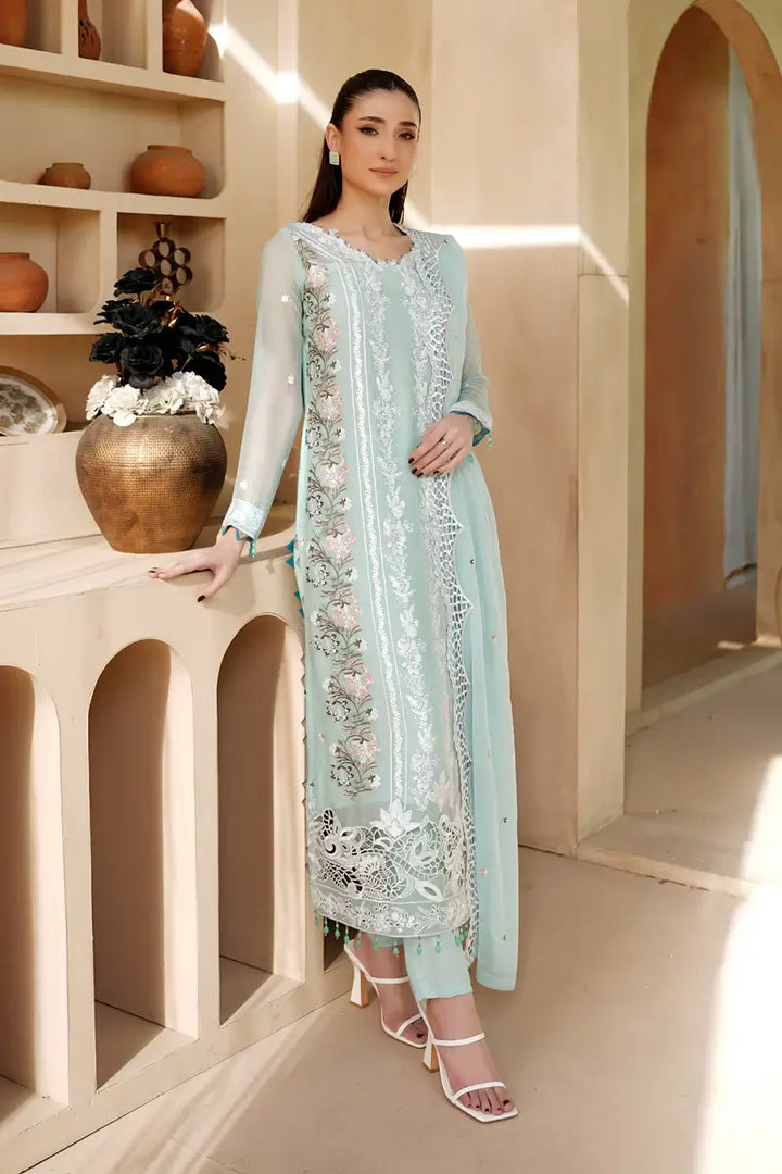 Zara Embroidered 3-Piece Unstitched Suit