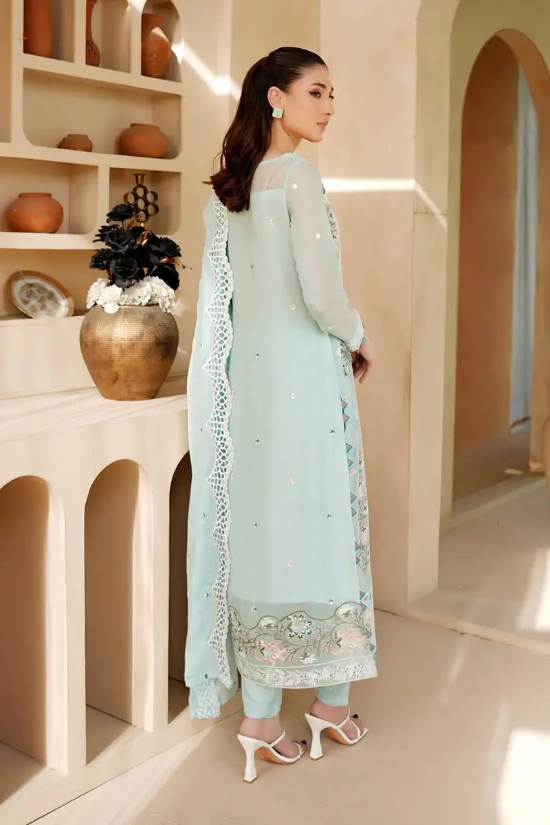 Zara Embroidered 3-Piece Unstitched Suit