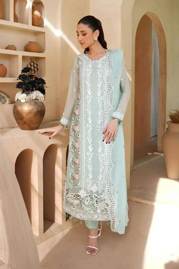 Zara Embroidered 3-Piece Unstitched Suit