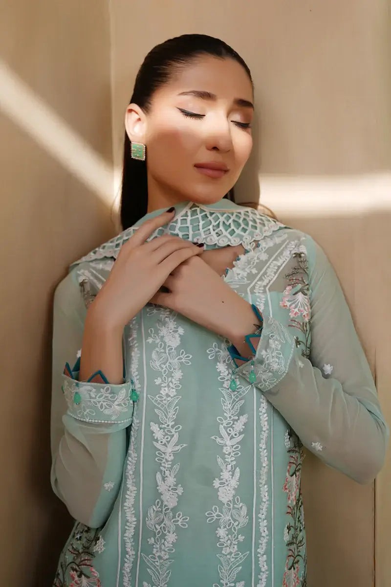 Zara Embroidered 3-Piece Unstitched Suit