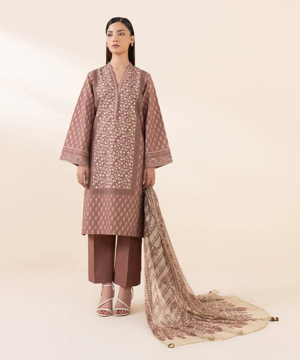 2 Piece - Printed Cambric Suit